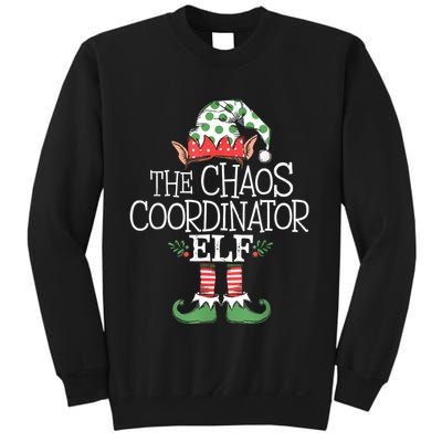 Chaos Coordinator Elf Elves Christmas Party Tree Present Sweatshirt