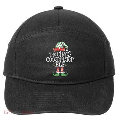 Chaos Coordinator Elf Elves Christmas Party Tree Present 7-Panel Snapback Hat