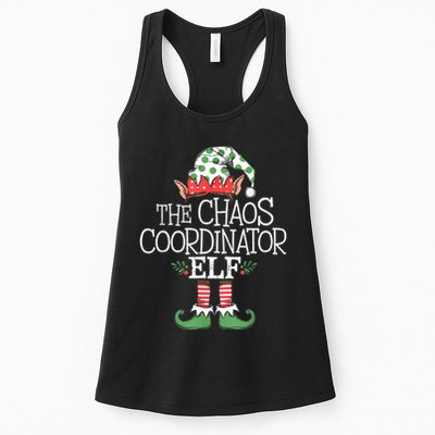 Chaos Coordinator Elf Elves Christmas Party Tree Present Womens Tank Top