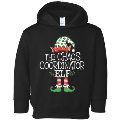 Chaos Coordinator Elf Elves Christmas Party Tree Present Toddler Hoodie