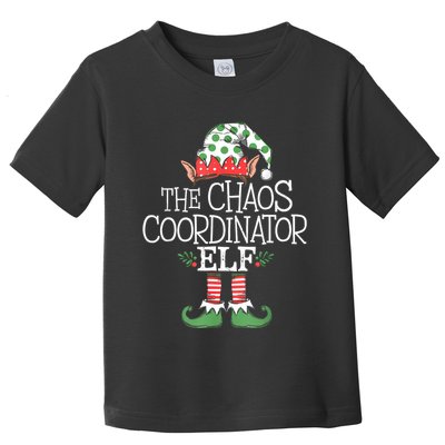Chaos Coordinator Elf Elves Christmas Party Tree Present Toddler T-Shirt