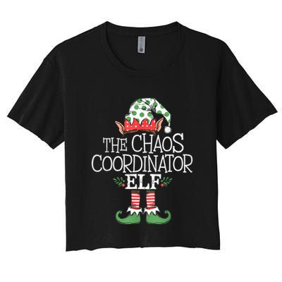 Chaos Coordinator Elf Elves Christmas Party Tree Present Crop Top