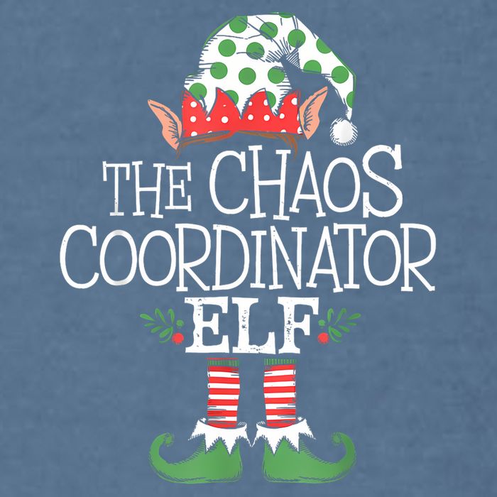 Chaos Coordinator Elf Elves Christmas Party Tree Present Garment-Dyed Sweatshirt