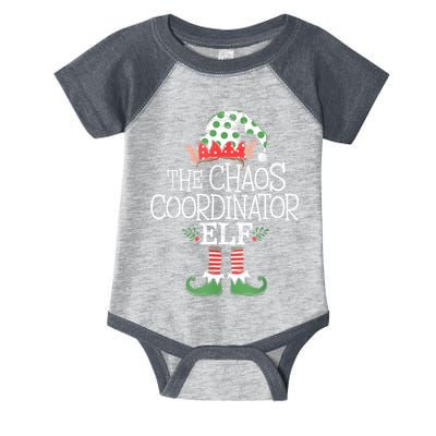 Chaos Coordinator Elf Elves Christmas Party Tree Present Infant Baby Jersey Bodysuit