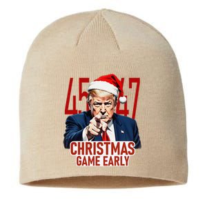 Christmas Came Early Funny Donald Trump Santa Claus 45 47 Sustainable Beanie