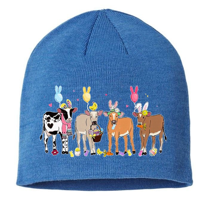 Cute Cow Easter Day Farm Animals Sustainable Beanie