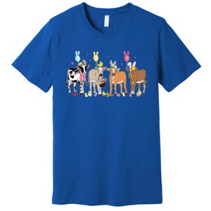 Cute Cow Easter Day Farm Animals Premium T-Shirt