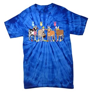 Cute Cow Easter Day Farm Animals Tie-Dye T-Shirt