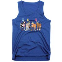 Cute Cow Easter Day Farm Animals Tank Top