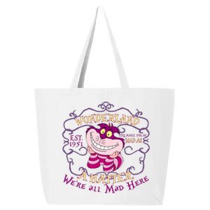 Cheshire Cat Est 1951 Were All Mad Alice In Wonderland 25L Jumbo Tote