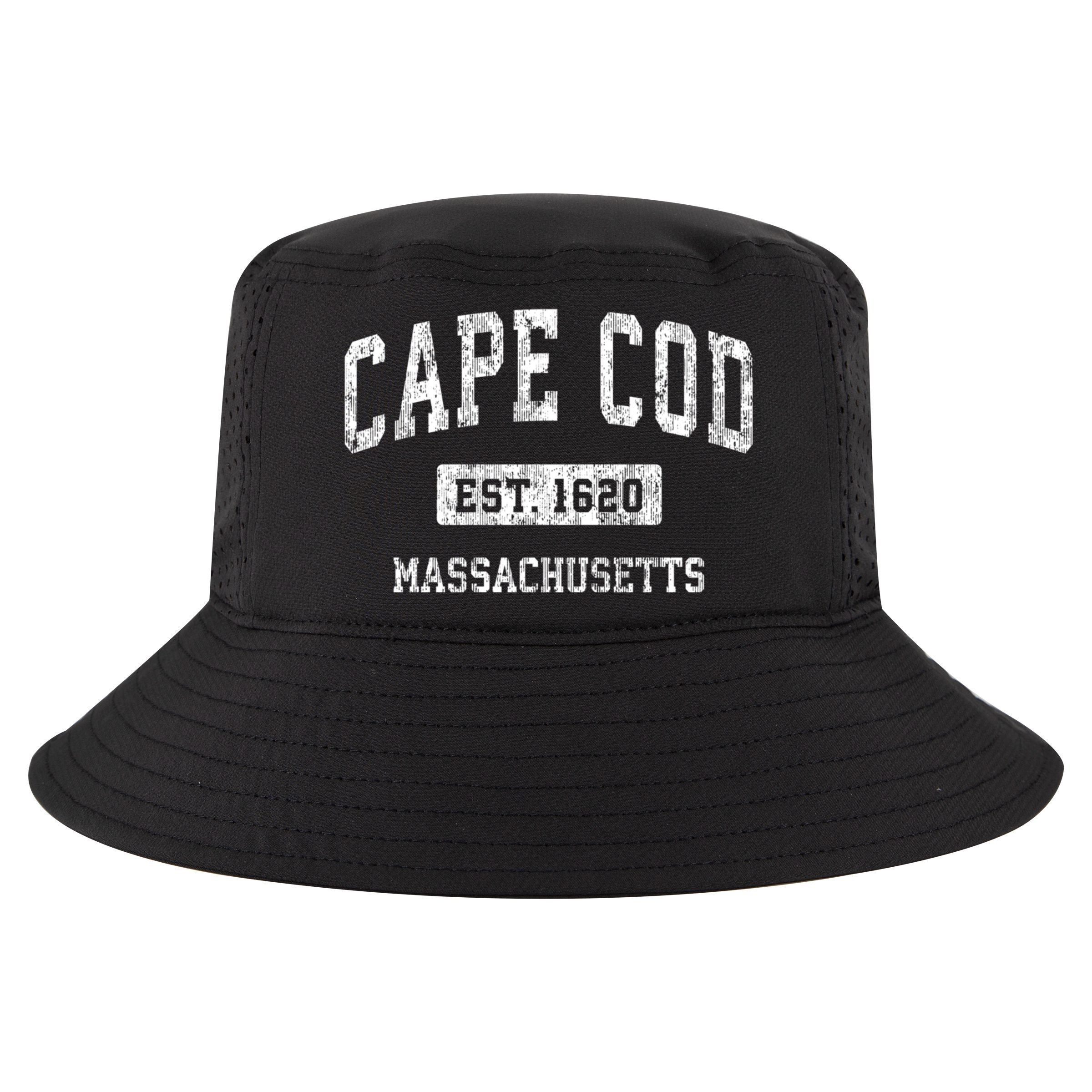 Cape Cod Est 1620 Massachusetts Ma Vintage Sports Established Design Cool Comfort Performance Bucket Hat