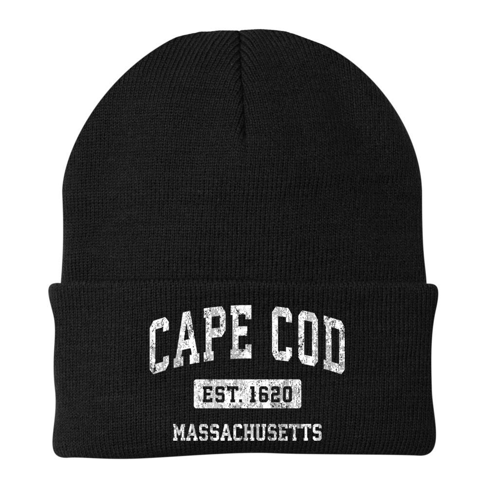 Cape Cod Est 1620 Massachusetts Ma Vintage Sports Established Design Beanie