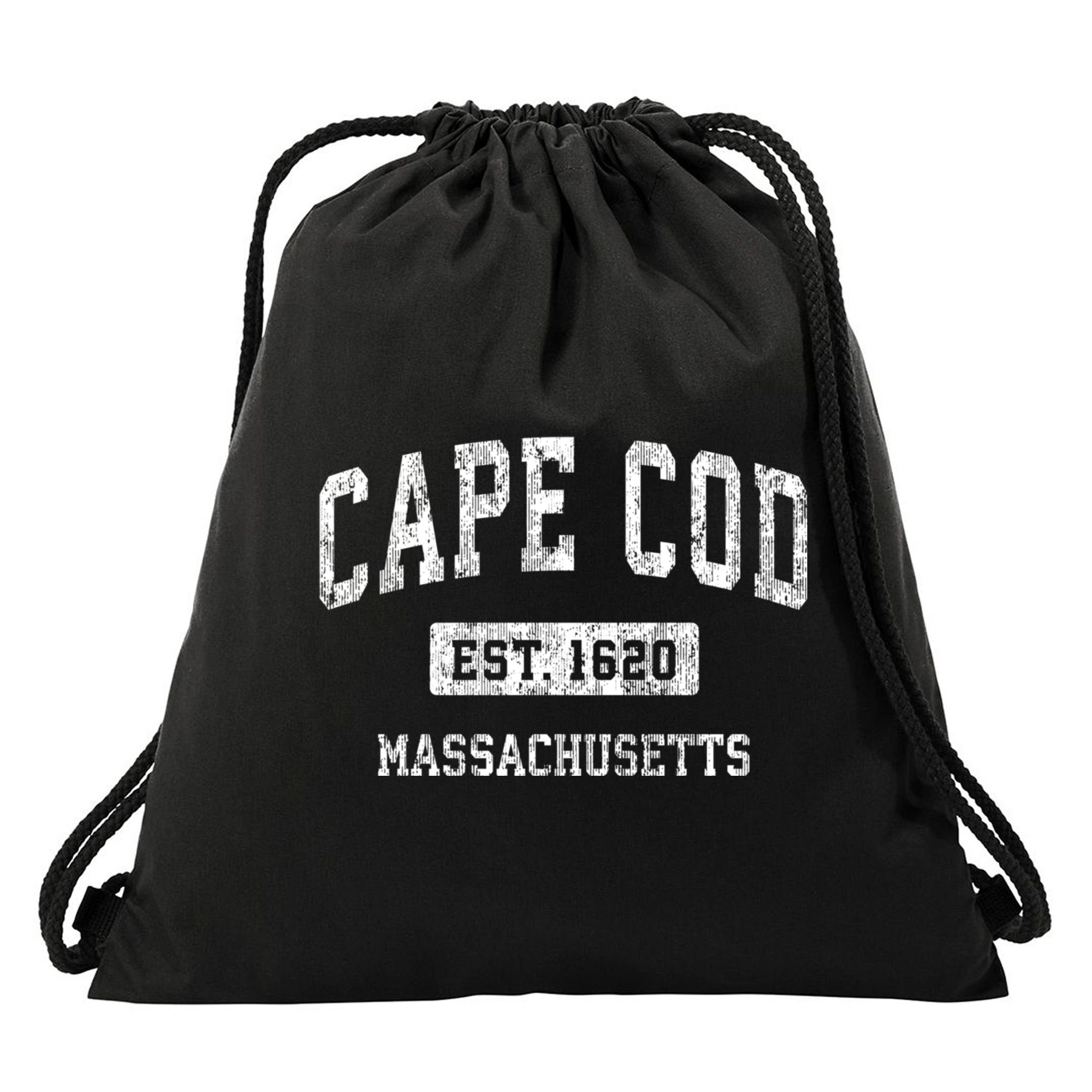 Cape Cod Est 1620 Massachusetts Ma Vintage Sports Established Design Drawstring Bag