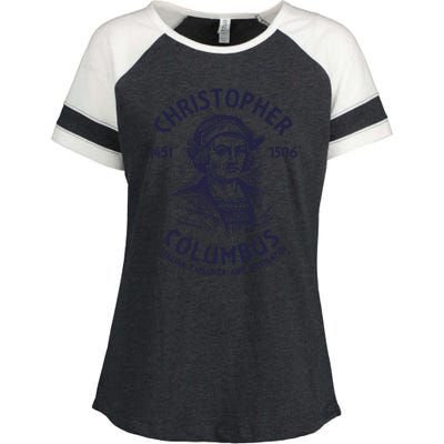 Christopher Columbus Explorer Enza Ladies Jersey Colorblock Tee