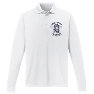 Christopher Columbus Explorer Performance Long Sleeve Polo