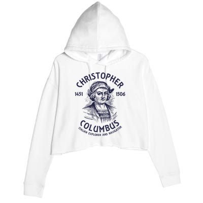 Christopher Columbus Explorer Crop Fleece Hoodie