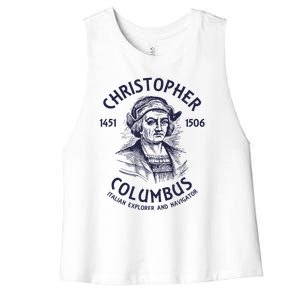 Christopher Columbus Explorer Women's Racerback Cropped Tank