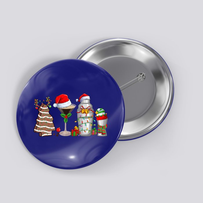 Christmas Cocktail Espresso Martini Ing Party Bartender Gift Button