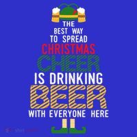 Christmas Cheer Elf Funny Santa Elf With Beer Hat Sweater Gift 16 in Basic Backpack