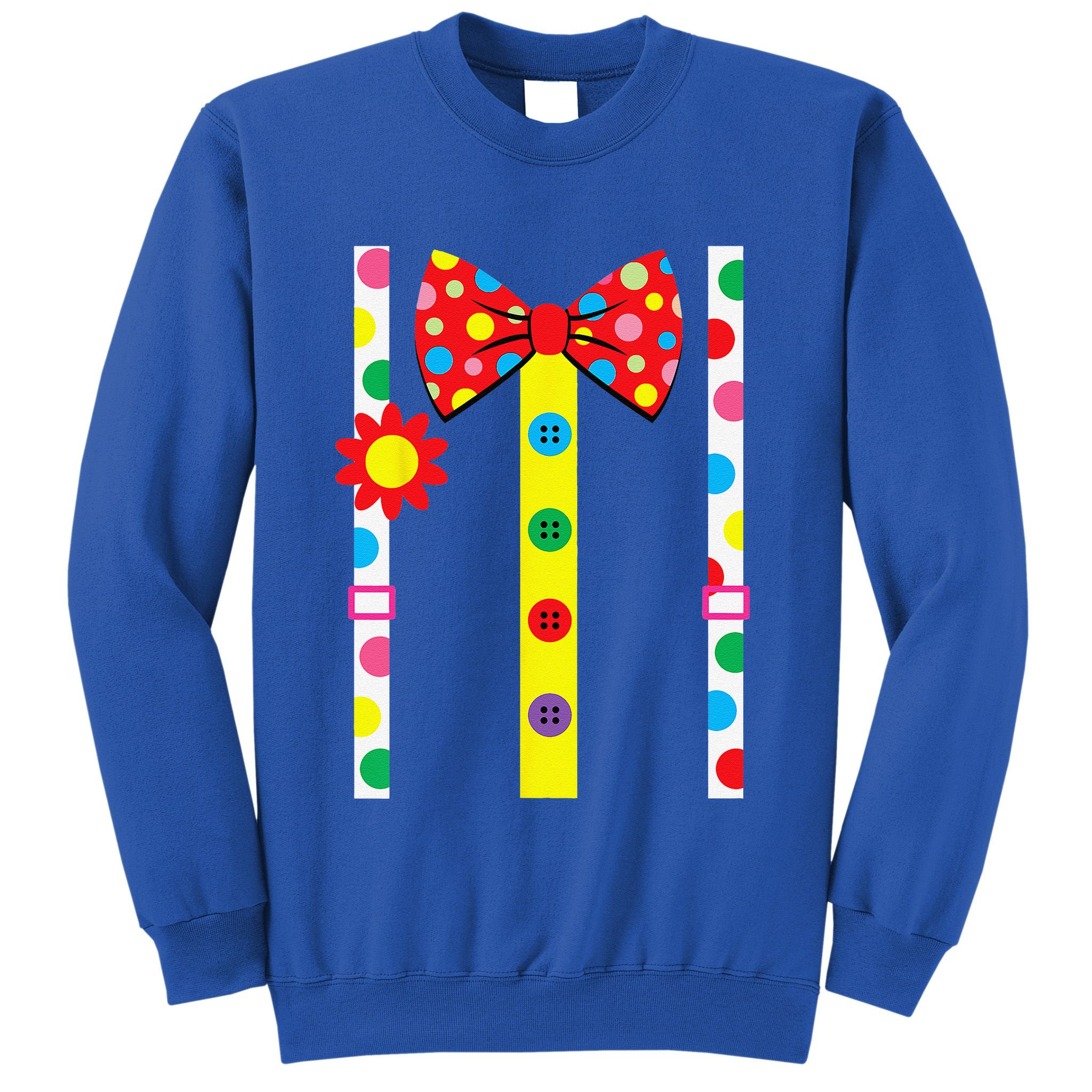 Clown Costume Easy Halloween Vintage Carnival Circus Sweatshirt