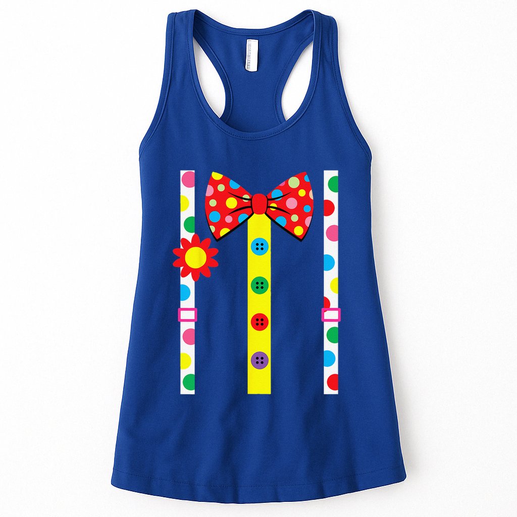 Clown Costume Easy Halloween Vintage Carnival Circus Womens Tank Top