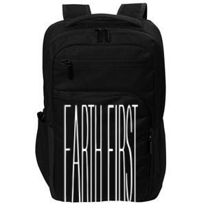 Climate Change Earth First Gift Impact Tech Backpack