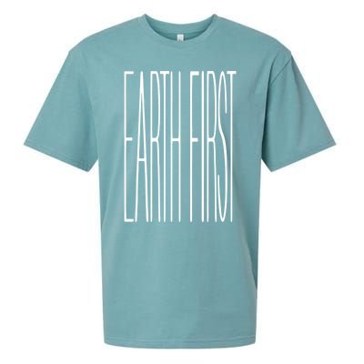 Climate Change Earth First Gift Sueded Cloud Jersey T-Shirt