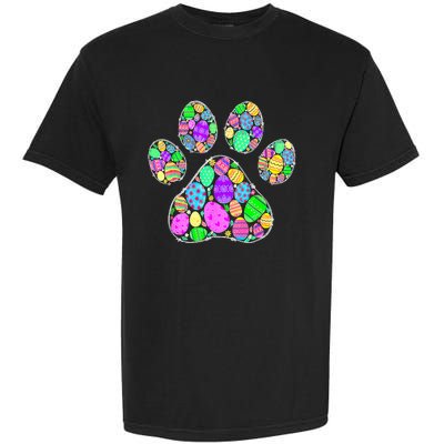 Cute Colorful Easter Eggs Dog Cat Paw Lover rabbit Garment-Dyed Heavyweight T-Shirt