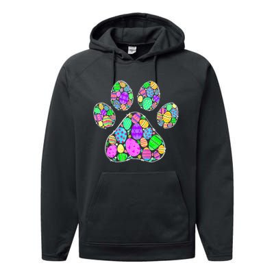 Cute Colorful Easter Eggs Dog Cat Paw Lover rabbit Performance Fleece Hoodie