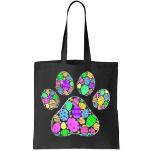 Cute Colorful Easter Eggs Dog Cat Paw Lover rabbit Tote Bag