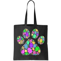 Cute Colorful Easter Eggs Dog Cat Paw Lover rabbit Tote Bag