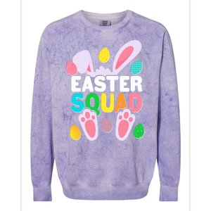 Cute Colorful Easter Squad Easter Bunny Rabbit Eggs Colorblast Crewneck Sweatshirt