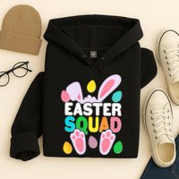 Cute Colorful Easter Squad Easter Bunny Rabbit Eggs Hoodie