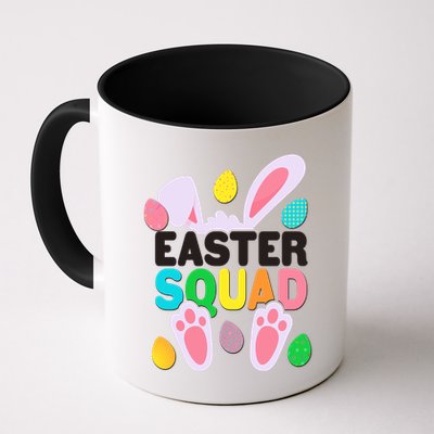 Cute Colorful Easter Squad Easter Bunny Rabbit Eggs Mug