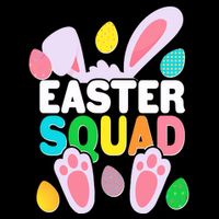 Cute Colorful Easter Squad Easter Bunny Rabbit Eggs Flatbill Hat