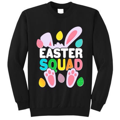 Cute Colorful Easter Squad Easter Bunny Rabbit Eggs Tall Sweatshirt