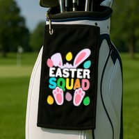 Cute Colorful Easter Squad Easter Bunny Rabbit Eggs Golf Towel