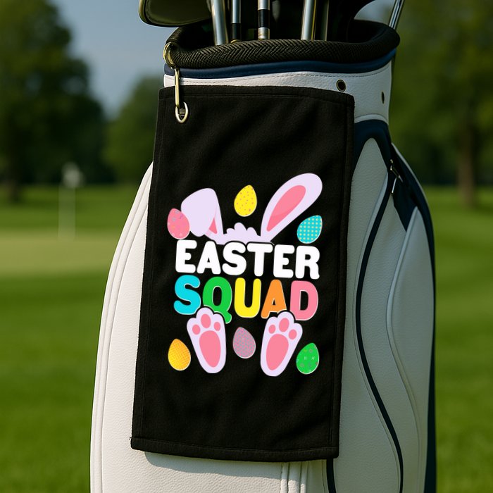 Cute Colorful Easter Squad Easter Bunny Rabbit Eggs Golf Towel