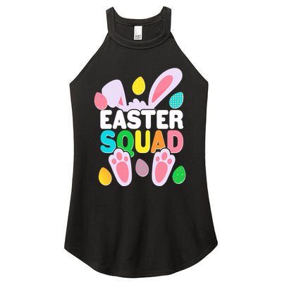 Cute Colorful Easter Squad Easter Bunny Rabbit Eggs Women's Perfect Tri Rocker Tank