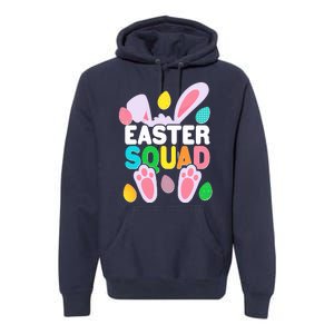 Cute Colorful Easter Squad Easter Bunny Rabbit Eggs Premium Hoodie