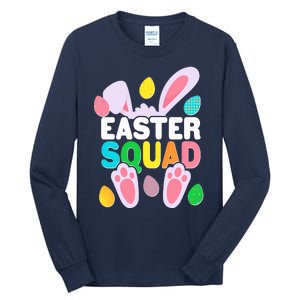 Cute Colorful Easter Squad Easter Bunny Rabbit Eggs Tall Long Sleeve T-Shirt