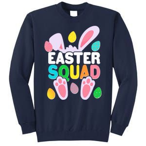 Cute Colorful Easter Squad Easter Bunny Rabbit Eggs Tall Sweatshirt