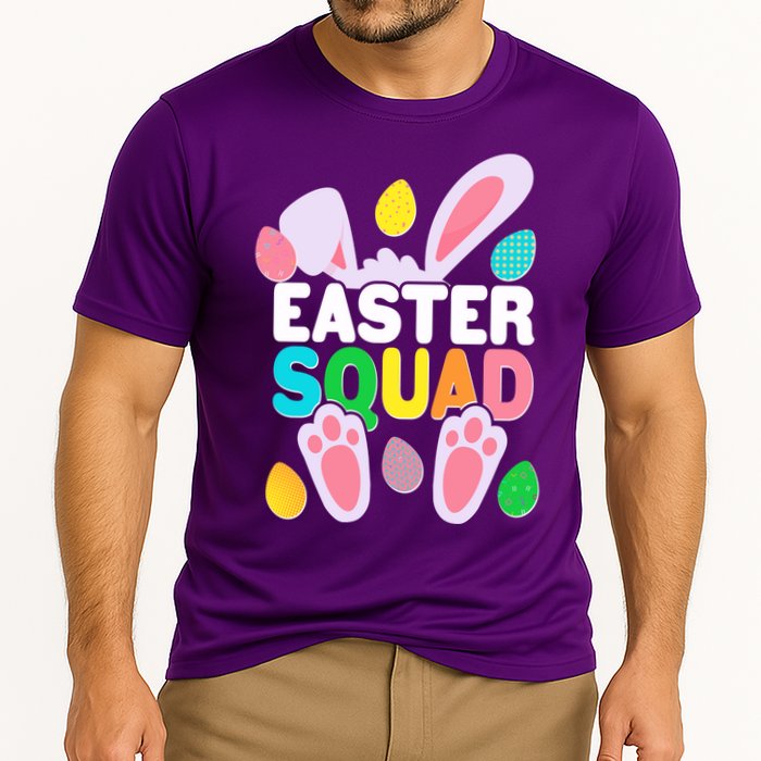 Cute Colorful Easter Squad Easter Bunny Rabbit Eggs Performance Shirt