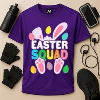 Cute Colorful Easter Squad Easter Bunny Rabbit Eggs Performance Shirt