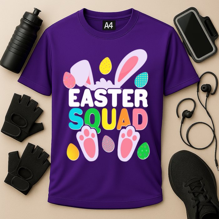 Cute Colorful Easter Squad Easter Bunny Rabbit Eggs Performance Shirt