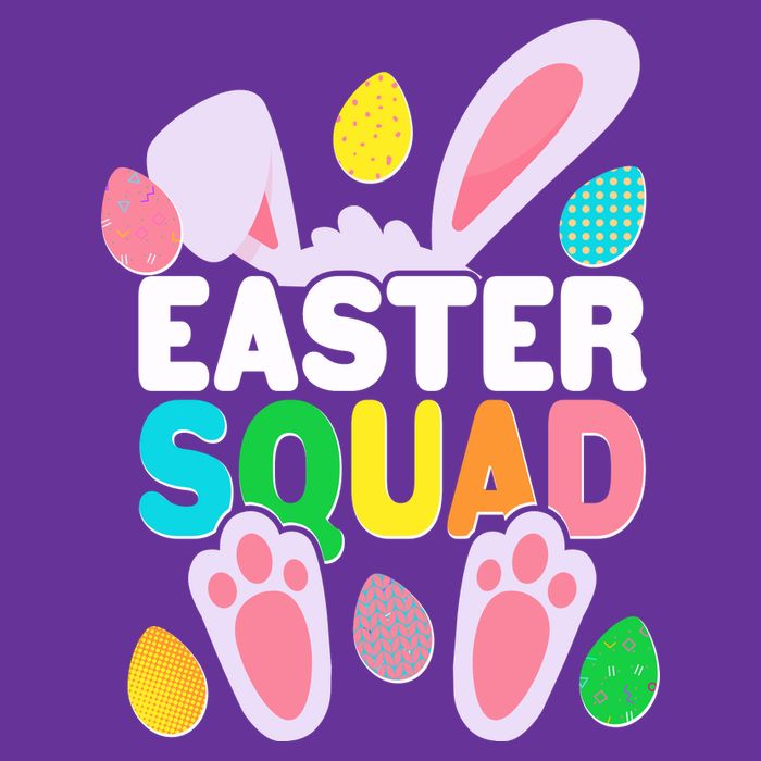 Cute Colorful Easter Squad Easter Bunny Rabbit Eggs Performance Shirt
