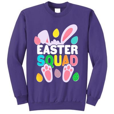 Cute Colorful Easter Squad Easter Bunny Rabbit Eggs Sweatshirt