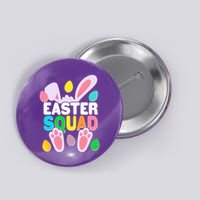 Cute Colorful Easter Squad Easter Bunny Rabbit Eggs Button