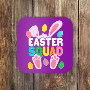 Cute Colorful Easter Squad Easter Bunny Rabbit Eggs Coaster