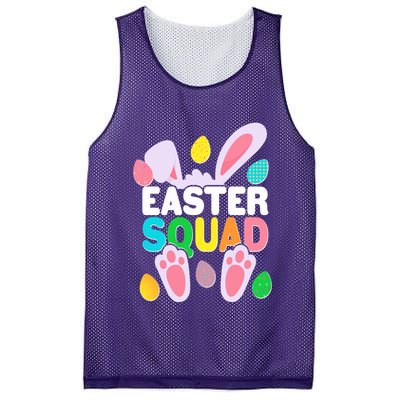 Cute Colorful Easter Squad Easter Bunny Rabbit Eggs Mesh Reversible Basketball Jersey Tank